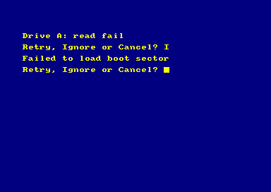 [Picture showing 'Read fail' error after '|CPM' command has been executed]