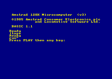 [Picture shows the commands to load from cassette on a CPC with a disc interface]